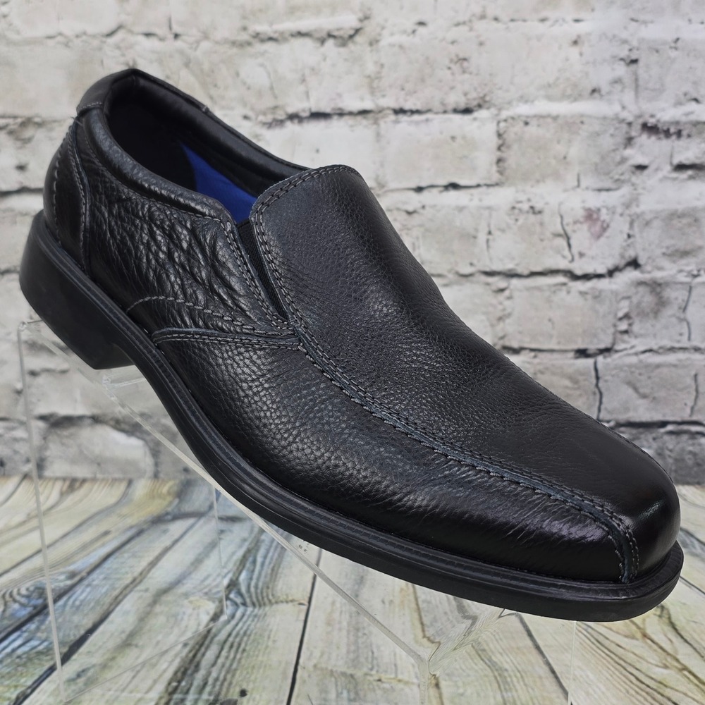 Florsheim Freedom Loafers Mens 10.5 D Black Leather Memory Foam Slip On Shoes